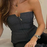 Catalina β Womenβs Sleeveless Top with Zipper